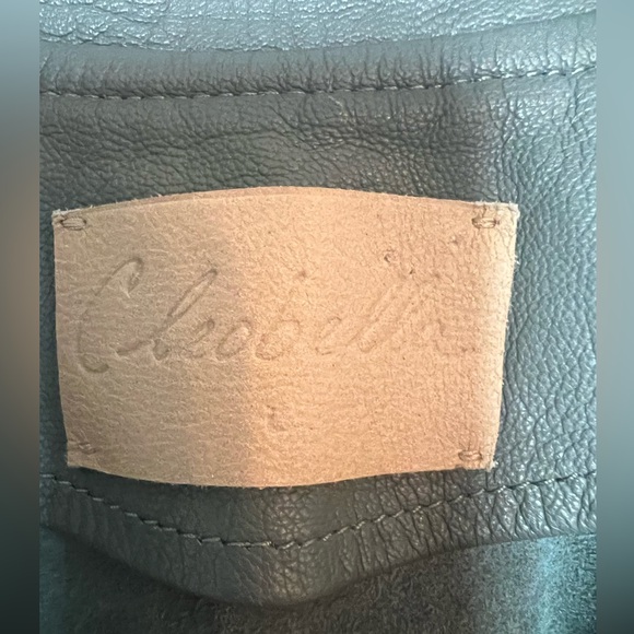 NWOT Cleobella cropped leather fringe jacket in seafoam - Picture 3 of 13